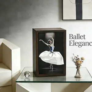 Ballet Girl Tissue Box, Multi-Functional Desktop Napkin Holder, High-End Luxury Art Design, No Lamp, Tabletop, Bedside Cabinet