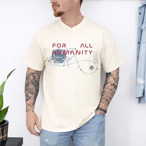 Artemis II For All Humanity NASA Comfort Colors Shirt, Artemis II Mission T-shirt, NASA Moon Mission Map Shirt, Space Exploration Graphic Tee, First Crewed Test Flight Lunar Orbit Apparel