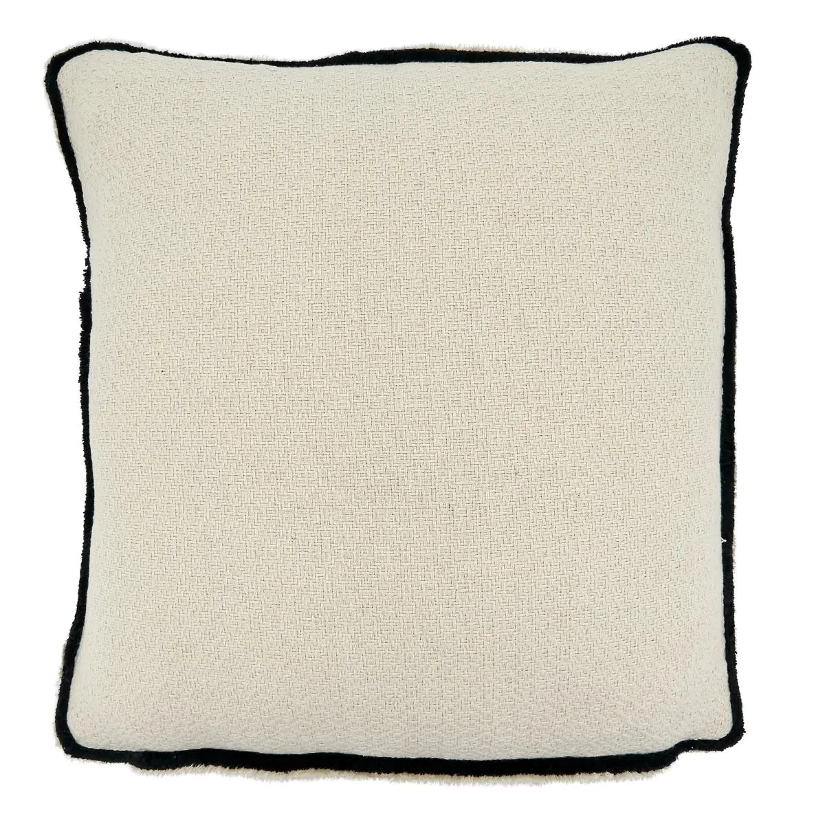 SARO 18-in Square Shape Cotton Down-Filled Throw Pillow, Solid Neutral Tones Reversible Design, Home Décor for Indoor Use, Dry Clean Only