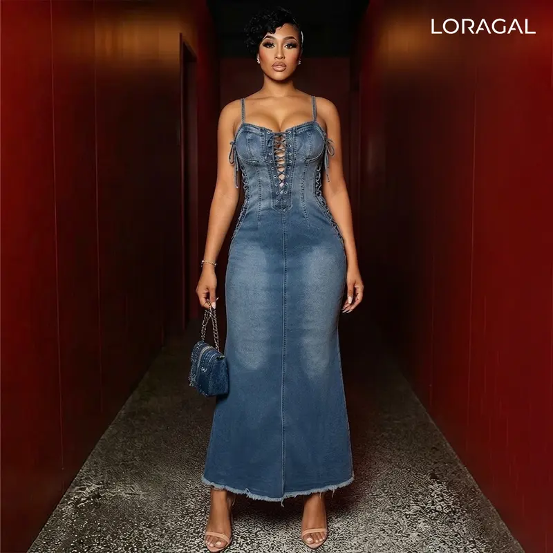 loragal dresses Navy Blue Tulle Long Prom Dress, Spaghetti Straps Lace Flower Backless Evening Dress US 6 / Blue
