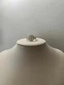 Silver St. Benedict Iced Ring