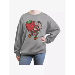 Strawberry Shortcake Big Strawberry Girls Oversized Sweatshirt