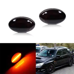 2PCS Smoke Lens Sequential LED Side Marker Lights For Subaru Impreza WRX STI Forester Liberty 2002 2003 2004 2005 2006 2007 Replaces OEM # 84401SA001