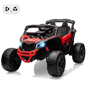 【GARVEE】12V Can-Am Ride-On UTV with Remote Control, Large Seat, Music, LED Lights, Spring Suspension, Available in Multiple Colors Including Red, Yellow, Orange, Green, Blue, White, Pink, and Rose