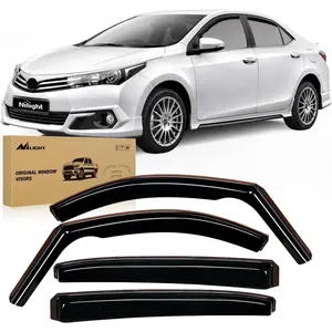 Nilight In-Channel Rain Guards, Window Deflectors for Toyota Corolla 2020-2026 Vehicle, 4PCS Chrome Trim Exterior Accessories for Rainy Day Fresh Air, Highway Wind Noise Reduction tiktokshopspringglowup