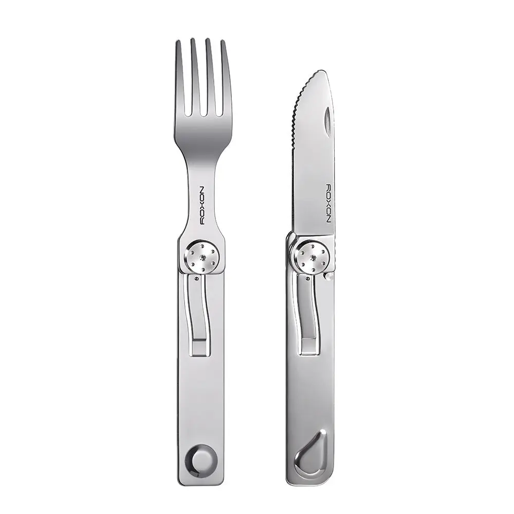 ROXON C3 2-in-1 Folding Cutlery Set Knife & Fork