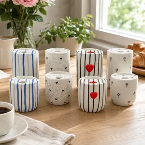 Big Extra Large Handmade Ceramic Coffee Mug Cup with Sip Hole Perfect Gift for Coffee Lovers Microwavable and Dishwasher Safe Perfect for Home and Office Use Stylish Striped Design