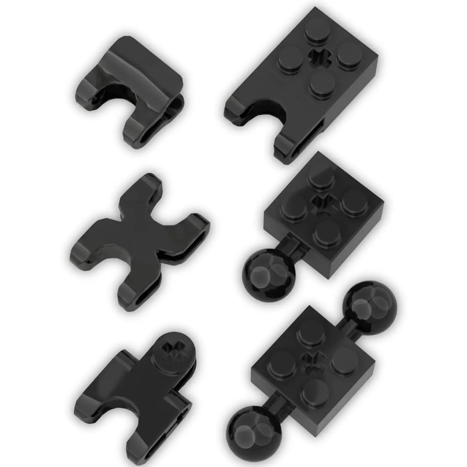 22 PCS Large Ball and Socket Joints Compatible with Lego Pieces, Black Ball Joint Socket Connectors, Figure Limb Building Blocks Bulk, Universal Joint Axle MOC Parts