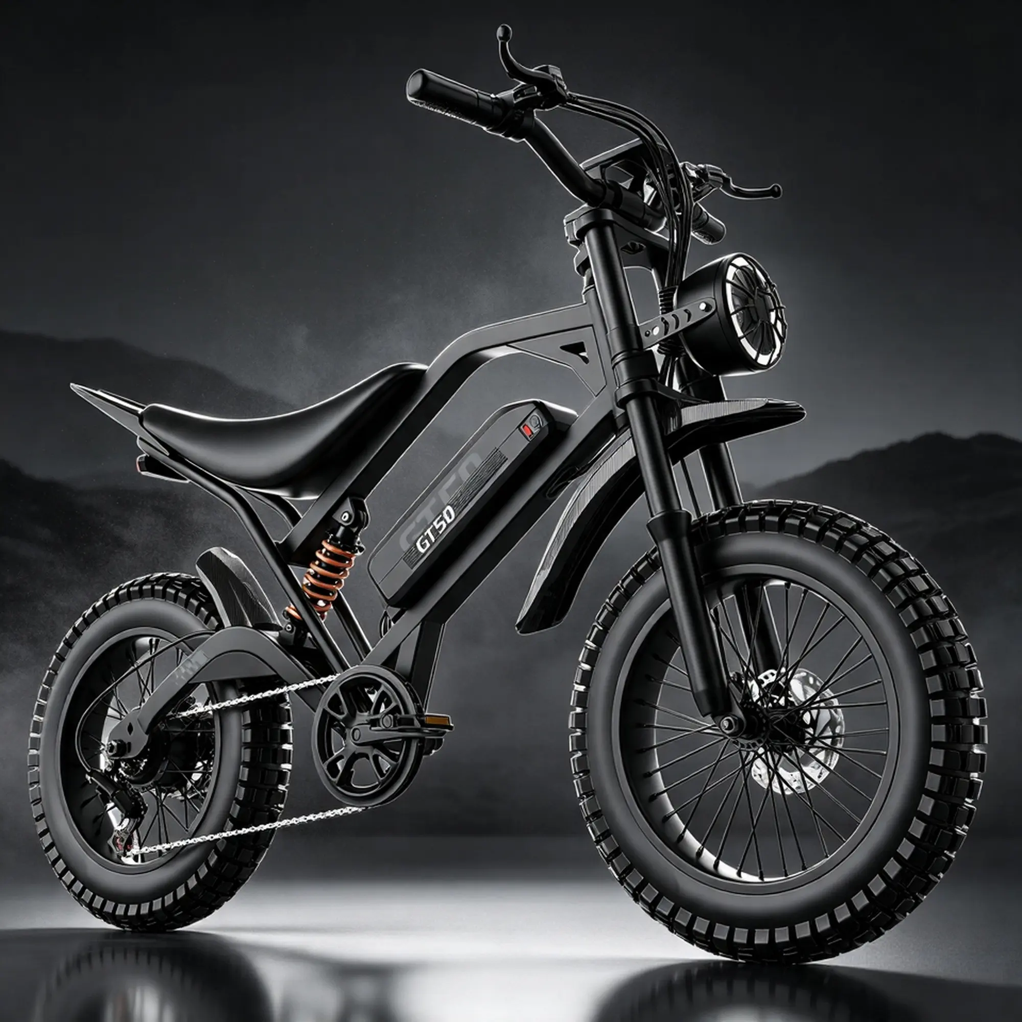 Fweork GT50 Adult Electric Dirt Bike, 5500W Peak Motor, 48V/30Ah Battery, 40 MPH Top Speed, Full Suspension, 20" All-Terrain Tires, 7-Speed Off-Road Electric Motorcycle