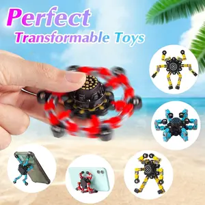 1/4 piece of transformable minimalist robot spiral toy office desktop decoration, decompression toy, party supplies and gifts, sensory toys, Christmas stocking gift fillers