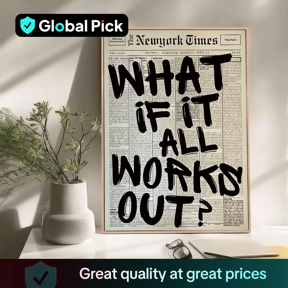 Vintage New York Times Poster, Modern Art, Wall Art, Canvas Printing, Home Decor, Wall Decor, Room Decor, Bedroom Decor, Ornaments