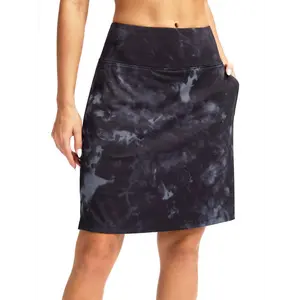 20" Golf Skorts Skirts For Women With 7 Pockets Knee Length Skort Athletic Modest Long Tennis Skirts For Women