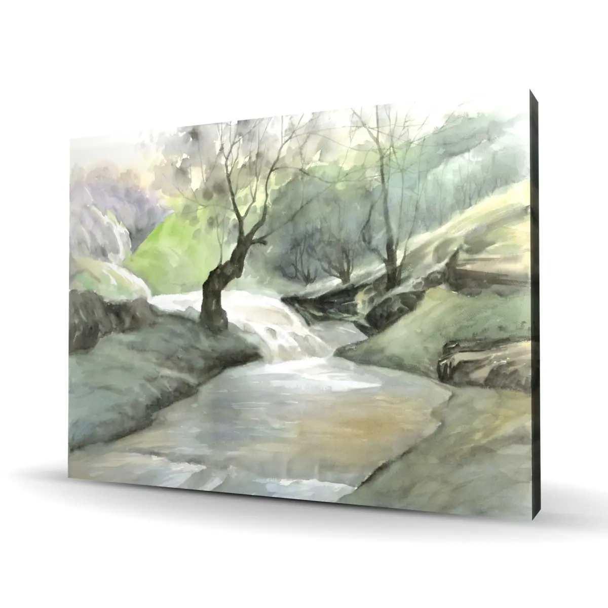 212 MAIN Artistic Landscape Wall Art Print - 36x48 in Illustrative Nature Scene, Indoor Home Decor Accent Poster