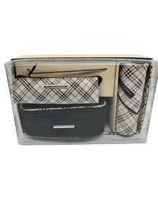 Pre-owned BURBERRY Canvas Bag Accessories Cosmetic Case and Handkerchief Gift Set