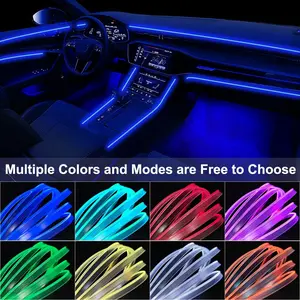 196.85 Inch USB Ambient LED Lighting Kit, Uncuttable Car Interior LED Light Strip, 3 Colors For Doors, Consoles And Dashboards neon strip truck stuff starlightcarroof ambientlightingcar rock lights