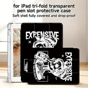 1 TPU Protective Case, Compatible with iPad Air 4/5/6 & Pro 11 (2018/2020/2022), Fits iPad 7th/8th/9th Gen, 9.7-inch, Built-in Pen Slot, Soft Back Shell, Full Coverage Protection for iPad 10th Generation, Tablet Accessory, Stylized Graphic Design