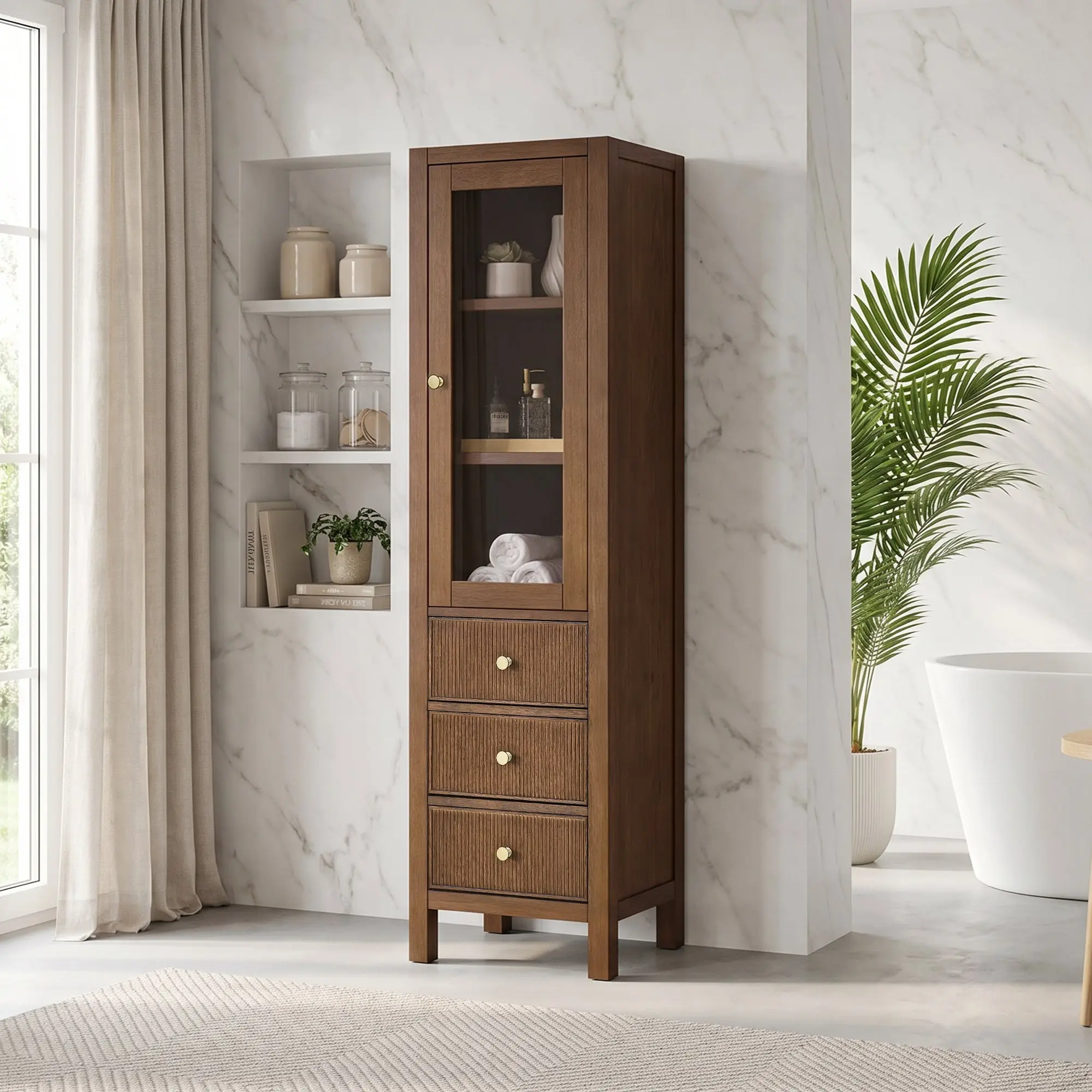 Cerrito 20" Freestanding Linen Cabinet