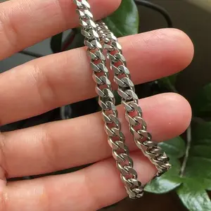 3/5/7/9/11mm Stainless Steel Silver Color Cuban Curb Chain Necklace Choker 16-30" for Men Women Daily Jewelry Christmas Gift