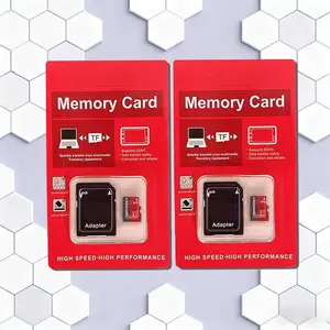 Micro SD card with adapter, micro TF storage card - compatible with baby monitor video recording, compatible with car dashboard camera images, compatible with mobile phone storage, supports PC document storage