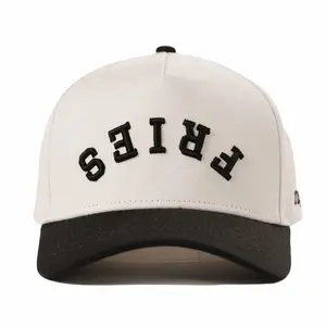 Fries Upside Down A-Frame Snapback Hat (Off-White / Black)