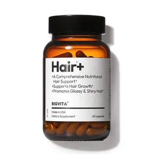 BIGVITA Hair+ | Vegan Hair Growth Supplements | Gluten-Free Vitamins for Healthy, Faster Hair Growth - Suitable for Women & Men