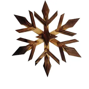 Handcrafted Wooden Snowflake Ornament - Holiday Decor - Perfect for Christmas and Winter Decor