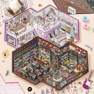 4 Sheets Per Pack, 2 Packs, Store Management Storage Scene Stickers 3.0 Extra Large Size New Stress Relief Code Goods DIY Decorative Creative Stationery Stickers