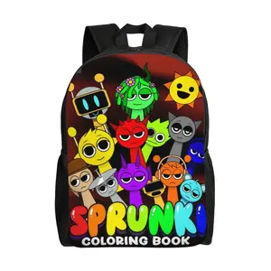 Large capacity Sprunki Travel Backpack Sturdy Laptop Sprunki toys Backpacks Carry On Sprunky toys 17 In Backpack Funny Casual Daypack Business Work Bag for Men Women Gift Bags for festivals, birthdays, parties gifts