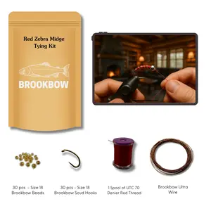 Brookbow Red Zebra Midge Tying Kit