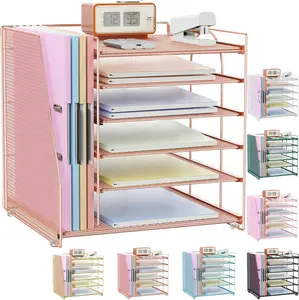 Desk Organizers and Accessories, 6-Tier Paper Organizer with Magazine Rack File Organizer