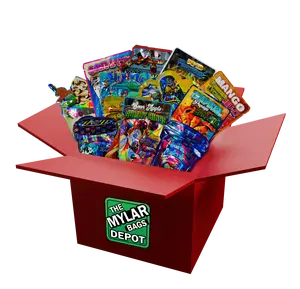 100-Count Assorted Decorative Zip-seal Foil Packaging Pouches (4″ × 6″) – Mixed Designs & Shapes