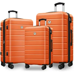 KEYTANG Classic TSA Spinner Hardshell Luggage Set Aluminum Luggage Hardside Spinner Suitcase Set