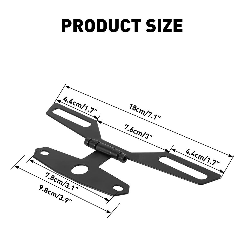 Adjustable Motorcycle License Tidy Plate Mount Bracket Rear Tail Mount Flip Up Universal
