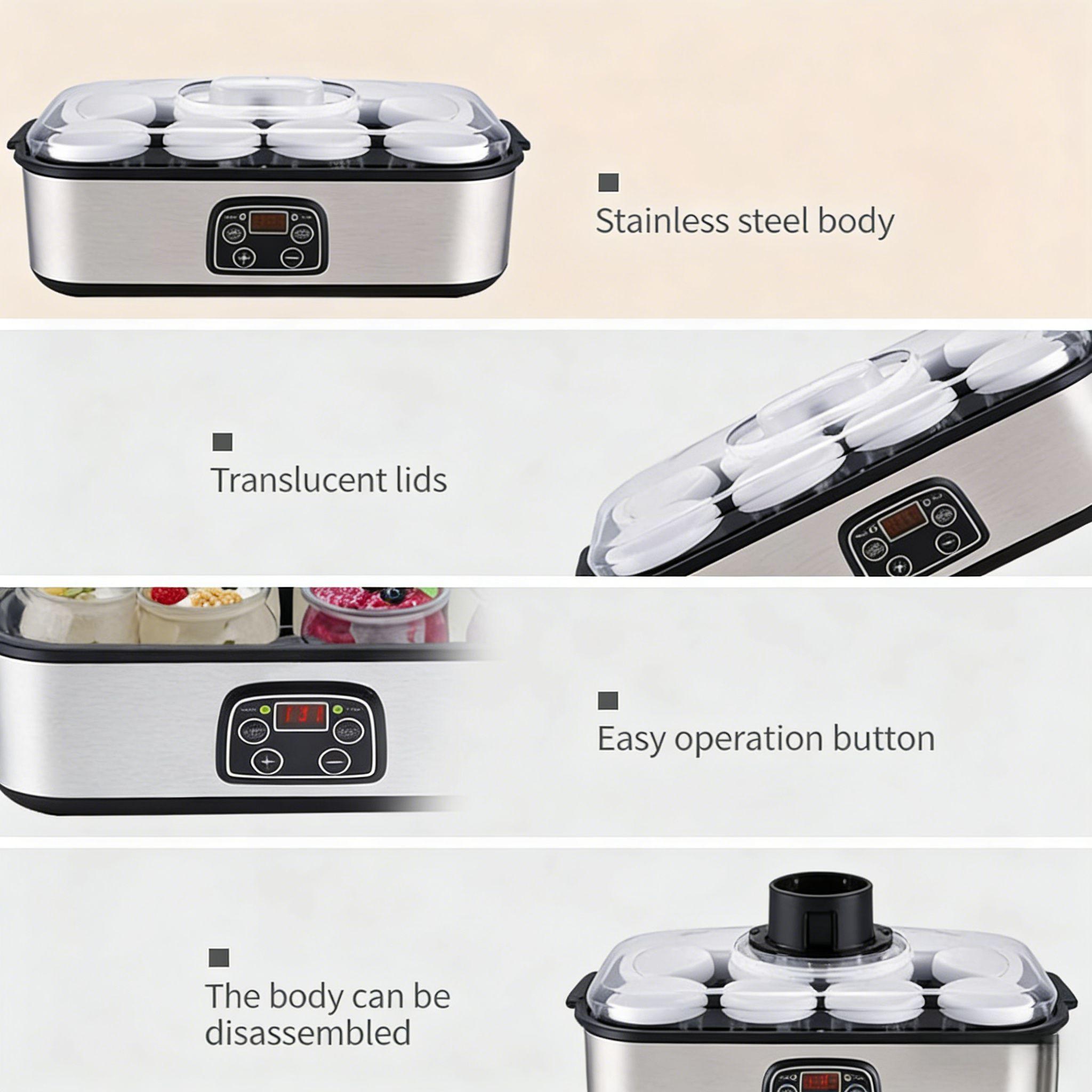 Digital Yogurt Fermenter + 5 Bonus Gadgets: Bottle Opener, Sponge, Towel & More!