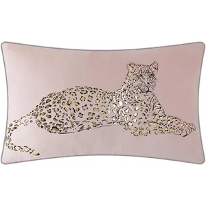 Leopard Print Throw Pillow Cover Decorative  Cushion Case  Foil Printing  Pillowcase for Bed Couch Chair  12x20 Inches Light