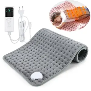 Heating Pad for Back Pain Relief & Cramps, 9 Heat Settings Electric Blanket with Auto Shut Off, Electric Heated Pad for Women & Men, Ideal Christmas Gift