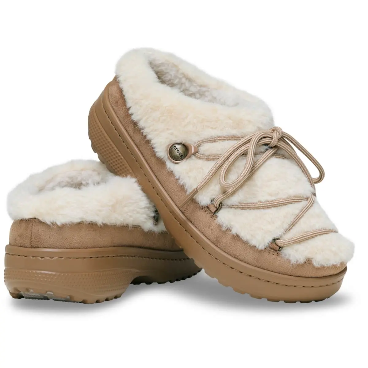 Crocs Adult Après Fuzzy Lined Clogs, , Cozy Moccasin Fall Shoes