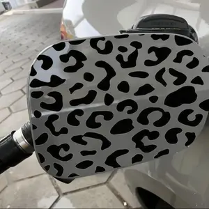 Leopard Print Vinyl Sticker, Cartoon Design, Scratch & Wind Resistant, Fit for Fuel Tank Cap/Bumper, Universal for Car/Truck/Motorcycle/Laptop, Easy to Apply, No Residue