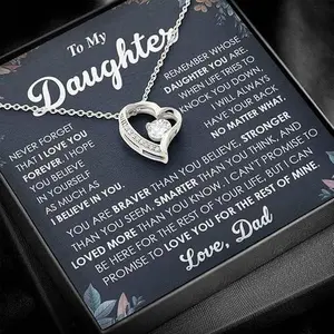 Daughter Gifts From Dad, To My Daughter Necklace From Dad, Love Knot Necklace, Gift For Daughter From Dad, Daughter Necklace, Father Daughter Necklace, Gift For My Daughter, Birthday Gift, Christmas