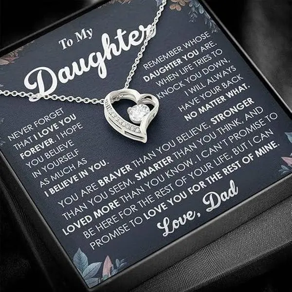 Daughter Gifts From Dad, To My Daughter Necklace From Dad, Love Knot Necklace, Gift For Daughter From Dad, Daughter Necklace, Father Daughter Necklace, Gift For My Daughter, Birthday Gift, Christmas