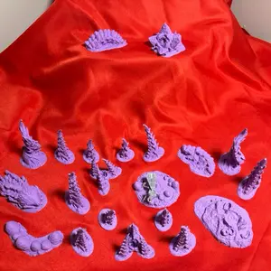 Full 21pc Sci-Fi Alien Tabletop Plant and Capillaries Proxy Set for 40k Enthusiasts Many Colors for Tyrant Tyranid Hive 28mm 32mm Game Accessories