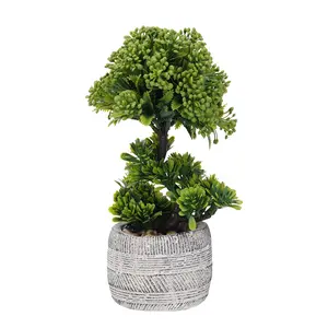 Artificial Bonsai Tree with Ceramic Pot – Realistic Faux Plant for Home, Office & Desk Decor