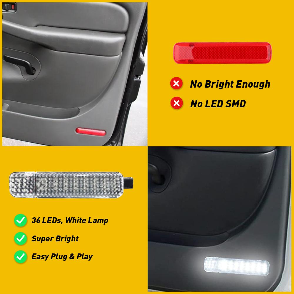 For Chevy GMC Red LED Door Courtesy Light Silverado Suburban Tahoe Sierra Yukon For Chevy GMC Red LED Door Courtesy Light Silverado Suburban Tahoe Sierra Yukon