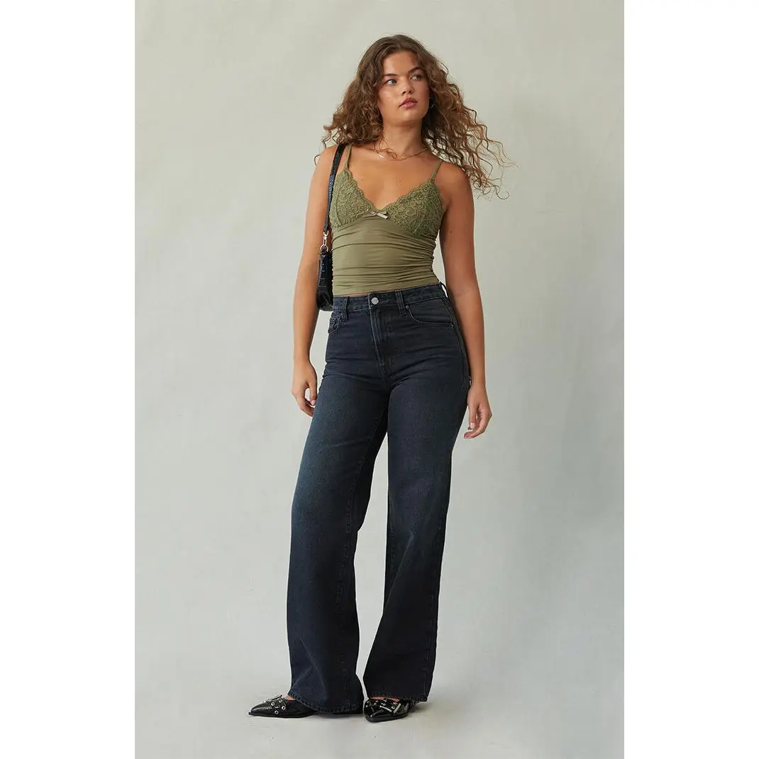 Pacsun Women's Madison High Waisted Girlfriend Jeans Black Pacsun Women's Madison High Waisted Girlfriend Jeans Black