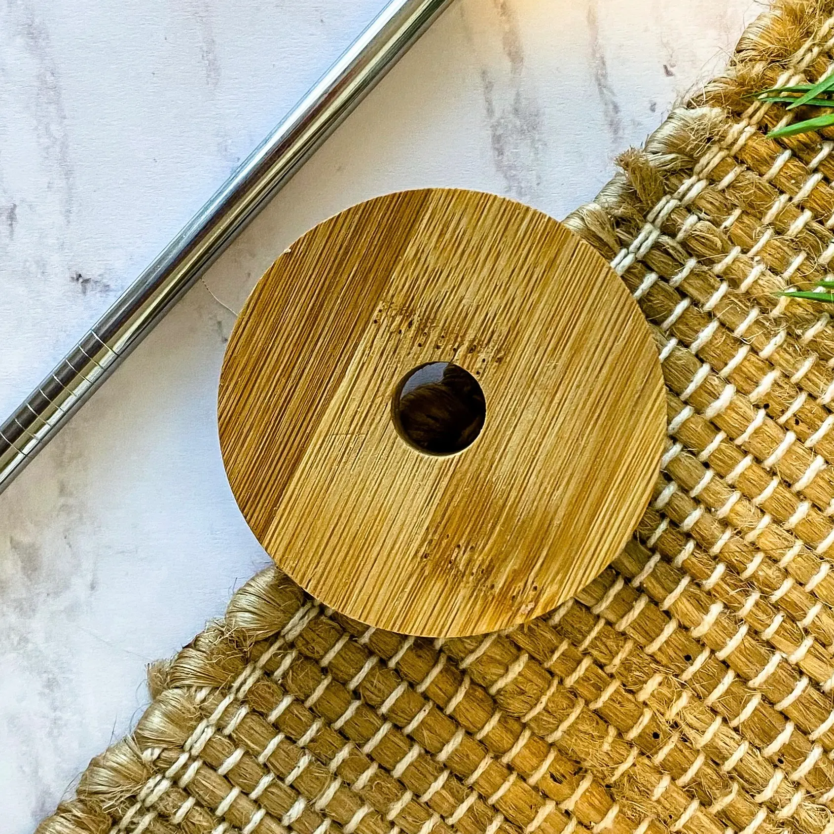 Bamboo Lid for Glass Cans & Mugs |  Krafted by Kin