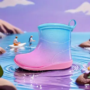 X-P  Easy-On Toddler Rain Boots for Baby Boys and Girls, Lightweight and Fully Waterproof Rain Shoes for Outdoor Play.