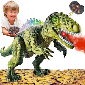 XINGLUKE Remote Control Dinosaur Toys for Kids, Walking RC T-Rex Toys with Light, Colorful Sprays and Roars Sounds for Boys Girls 3+ Years Old
