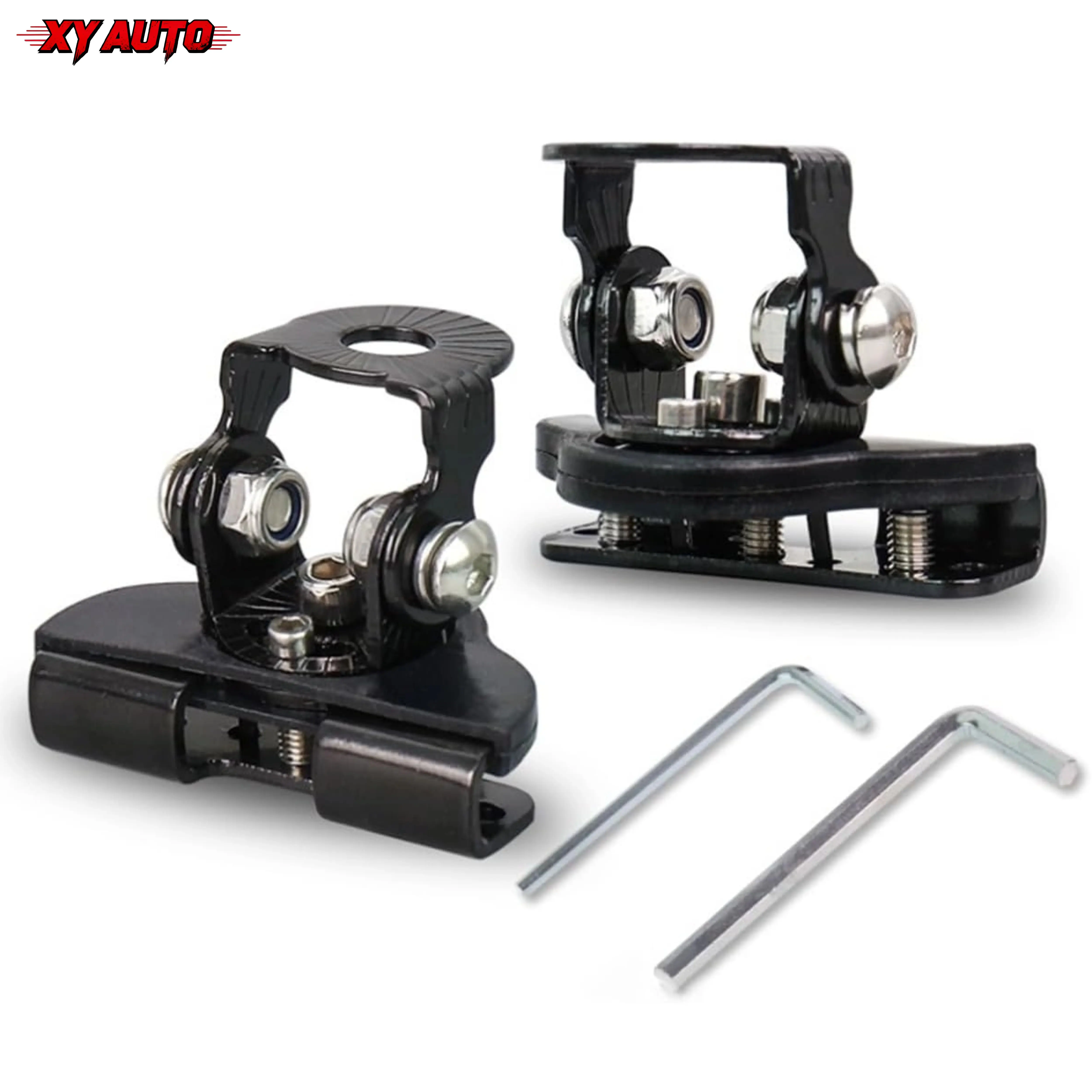 2PCS Adjustable LED Light Bar Mounting Brackets, Universal Hood Ditch Light Mounts, Heavy Duty Work Light Bracket, Off Road Auxiliary Lighting Accessories for Truck, SUV and Vehicle Modification