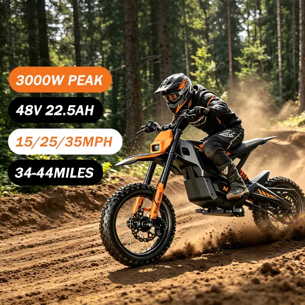 Electric Dirt Bike for Adult, 2000 Motor 48V/22.5Ah Battery Up To 15/25/35mphMPH 35-45Miles Electric Motorcycle,NFC Electric Bike Full Suspension Moped，Maximum Load Bearing 120 KG, Fast Charger, Dual Oil-Disc Brake System