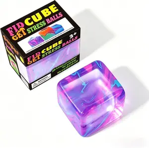 1 Pack Fidget Toys Squishy Stress Cube, Stress Balls for Kids Adults Squishies Stress Relief, Ice Sugar Sensory Toys for Kids with Autism, Fidgets for Classroom Prize Toys